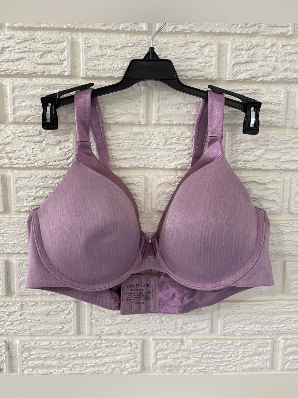 Vanity Fair Beauty Back Illumination Full Figure Underwire Bra Purple Size 38C
